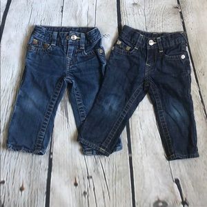 True Religion and 7 For All Mankind toddler Jeans